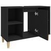 vidaXL Sink Cabinet Black 80x33x60 cm Engineered Wood