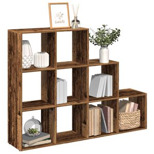 vidaXL Room Divider Bookcase 3-Tier Old Wood 137,5x29x103,5 cm Engineered Wood