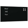 vidaXL Wall-mounted Magnetic Board Black 60x30 cm Tempered Glass