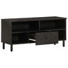 vidaXL TV Cabinet Black 100x33x46 cm Solid Wood Mango