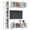 vidaXL 7 Piece TV Cabinet Set White Engineered Wood