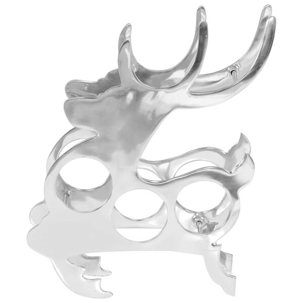 vidaXL Wine Rack Solid Aluminium 33x14x54 cm Silver