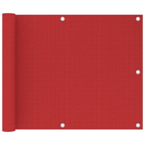 vidaXL Balcony Screen Red 75x500 cm HDPE