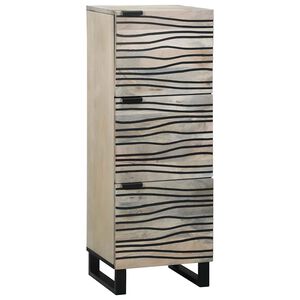 vidaXL Media Storage Cabinets & Racks White and Black 40 x 33 x 110 cm