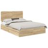 vidaXL Storage Bed with Drawer Sonoma Oak 160 x 200 cm Engineered Wood