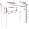 vidaXL Console Table White 100x35x75 cm Solid Wood Pine