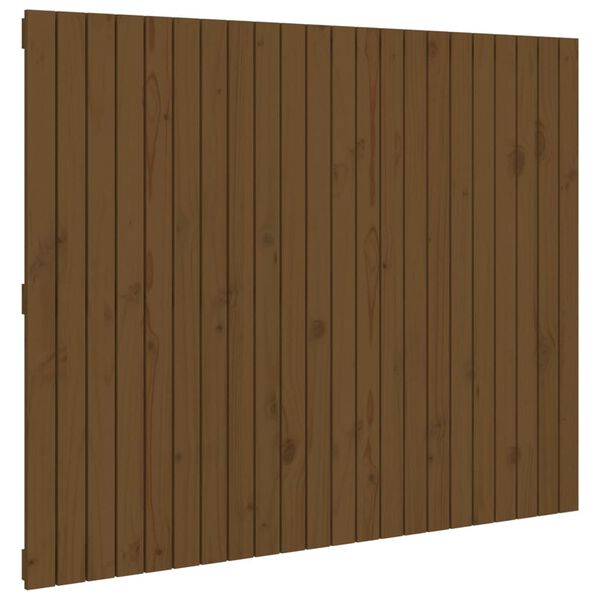 vidaXL Wall Headboard Honey Brown 140x3x110 cm Solid Wood Pine