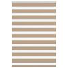 vidaXL Zebra Blind Sand Brown 115x150 cm Fabric Width 110.9 cm Polyester