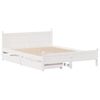 vidaXL Bed Frame without Mattress White 150x200 cm King Size Solid Wood Pine