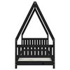 vidaXL Kids Bed Frame Black 80x200 cm Solid Wood Pine