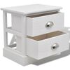vidaXL French Bedside Cabinet White