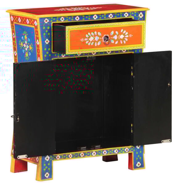 vidaXL Hand Painted Sideboard 60x30x75 cm Solid Mango Wood