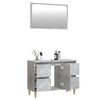 vidaXL 2 Piece Bathroom Furniture Set Concrete Grey Engineered Wood