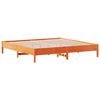 vidaXL Bed Frame without Mattress Wax Brown 200x200 cm Solid Wood Pine