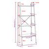 vidaXL 4-Tier Standing Shelf Black 56x35x140 cm