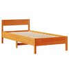 vidaXL Bed Frame without Mattress Wax Brown 100x200 cm Solid Wood Pine