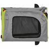 vidaXL Pet Bike Trailer Green and Grey Oxford Fabric and Iron