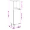 vidaXL Bathroom Cabinet Old Wood 30x30x100 cm Engineered Wood