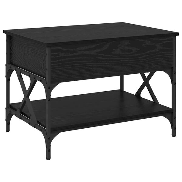 vidaXL Coffee Table Black Oak 70 x 50 x 50 cm Engineered Wood