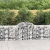 vidaXL Arched Gabion Baskets 50 pcs 200x50x80/100 cm Galvanised Iron