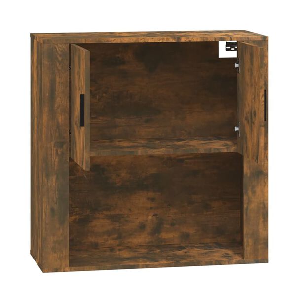 vidaXL Wall Cabinet Smoked Oak 80x33x80 cm Engineered Wood