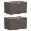 vidaXL Storage Box 2 pcs Non-woven fabric 60 x 43 x 35 cm 90.3 L Grey