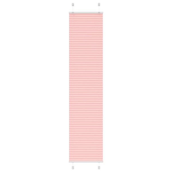vidaXL Pleated Blind Pink 40x200 cm Fabric Width 39.4 cm Polyester