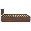 vidaXL Bed Frame with Headboard Brown Oak 200 x 200 cm Engineered Wood