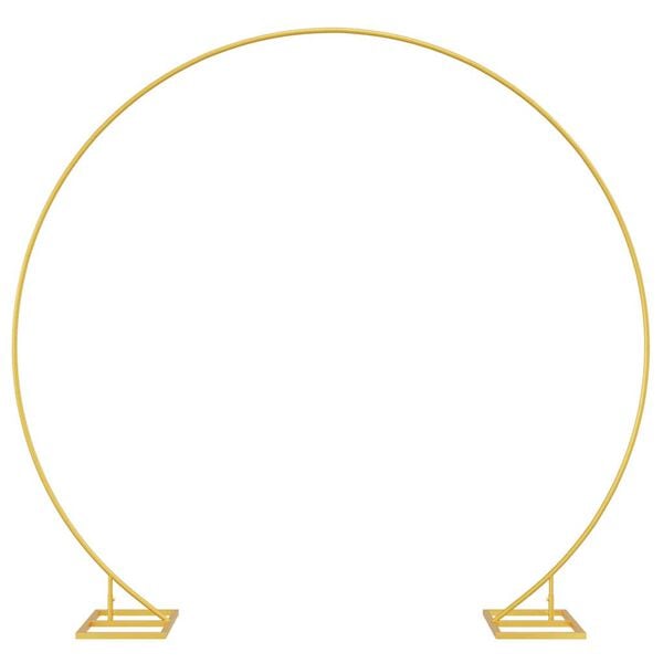 vidaXL Wedding Arch Gold 220 x 45 x 200 cm Steel