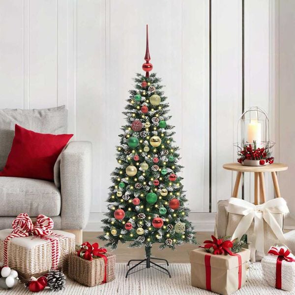 vidaXL Artificial Christmas Tree with 150 LEDs with Stand Green 120 cm