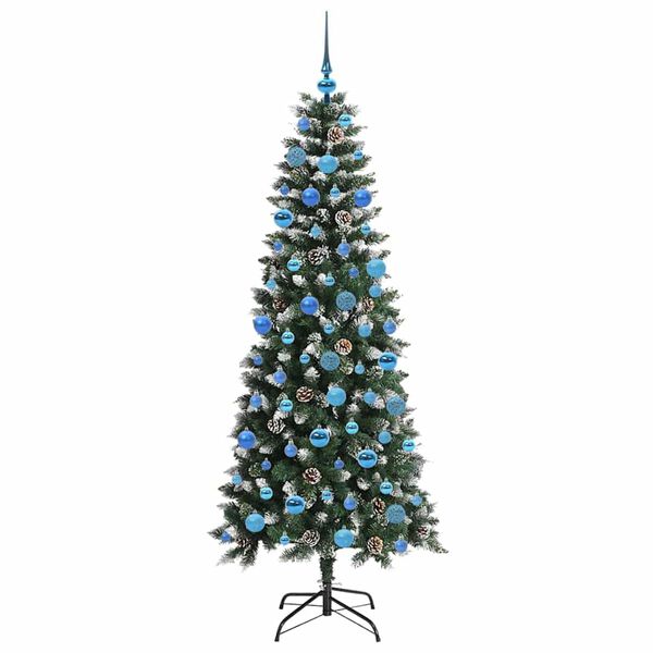 vidaXL Artificial Christmas Tree with 300 LEDs with Stand Green 180 cm