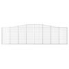vidaXL Arched Gabion Baskets 7 pcs 400x30x100/120 cm Galvanised Iron