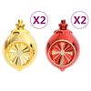 vidaXL 108 Piece Christmas Bauble Set Gold and Red