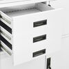 vidaXL Office Cabinet White 90x40x180 cm Steel