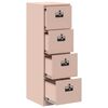 vidaXL File Cabinet 2 pcs Pink 44 x 50 x 139 cm Cold-Rolled Steel