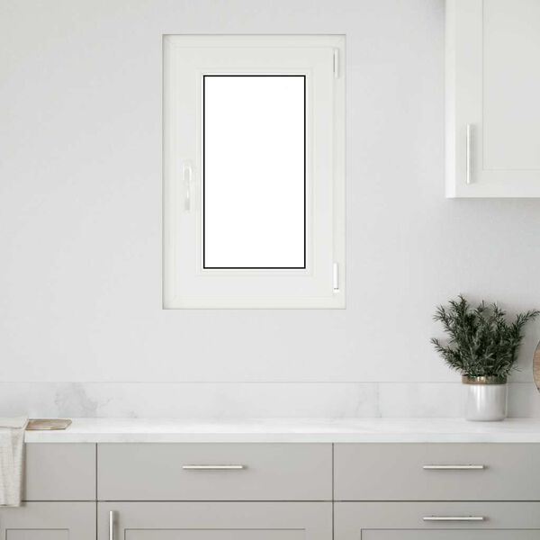 vidaXL Basement Window "RISOR" 50x75 cm Tilt&Turn DIN Left White