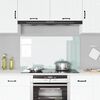 vidaXL Kitchen Backsplash White 110 x 60 cm Tempered Glass