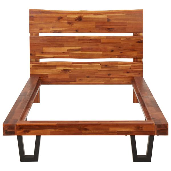 vidaXL Bed Frame with Live Edge without Mattress Solid Acacia Wood 90 cm