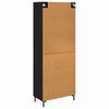 vidaXL Highboard with Drawer 2 pcs Black Oak Engineered Wood