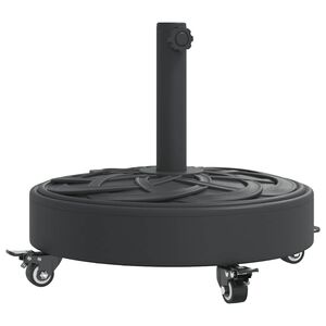 vidaXL Parasol Base with Wheels for &Oslash;38 / 48 mm Poles 27 kg Round