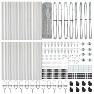vidaXL Hexagonal Fence with Post 100 x 0.6 m Galvanised Steel Silver