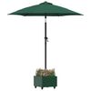 vidaXL Parasol Base with Planter Green 45 x 45 x 45 cm Steel