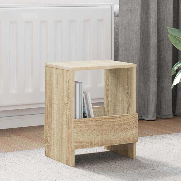 vidaXL Magazine Rack Sonoma Oak 35 x 30 x 45 cm