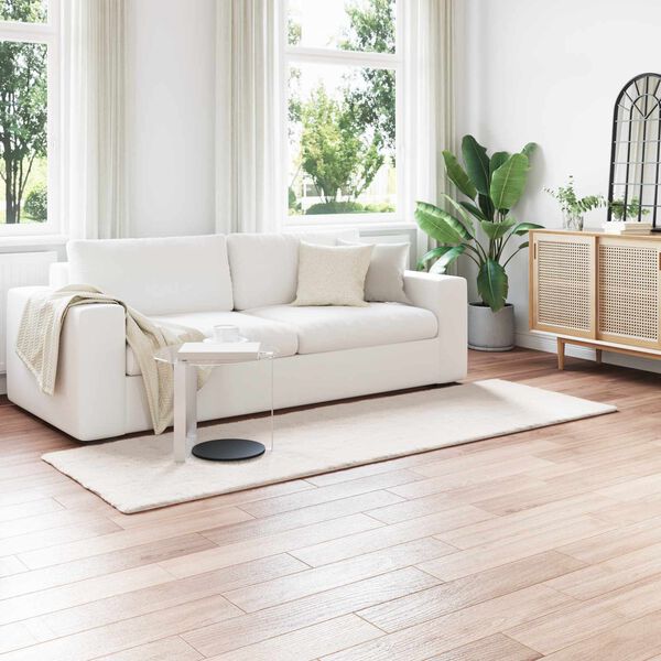 vidaXL Faux Rabbit Fur Rug Olite Cream 80 x 250 cm Polyester