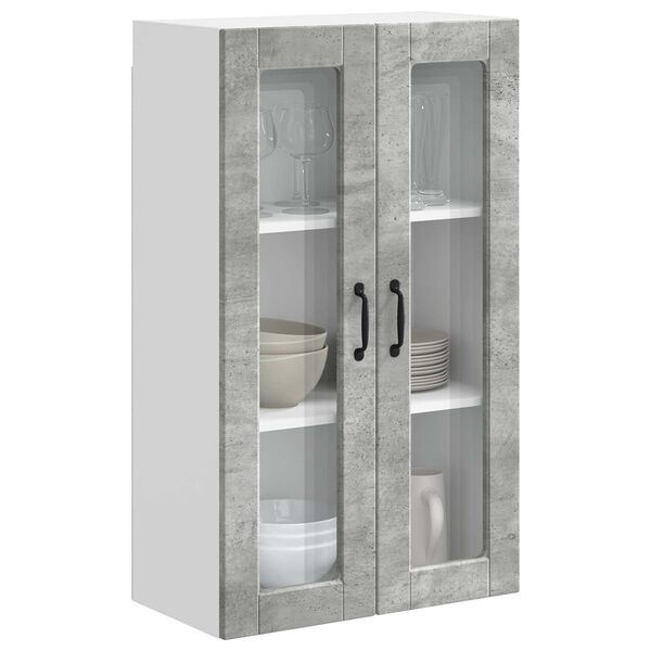 vidaXL Kitchen Cabinet Concrete Grey 60 x 31 x 100 cm Engineered Wood