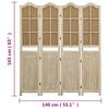 vidaXL 4-Panel Room Divider Brown 140x165 cm Fabric
