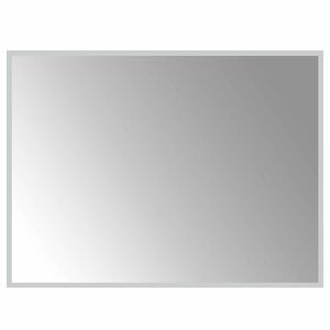 vidaXL LED Bathroom Mirror Transparent 80 x 60 cm Tempered Glass