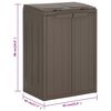 vidaXL Trash Bin with 2 Doors Brown 65x45x88 cm PP