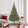 vidaXL Artificial Pre-lit Christmas Tree Green 180 cm PVC