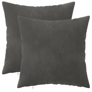 vidaXL Cushion with Pillow HEERLEN 2 pcs Dark Grey Velvet